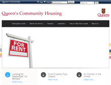 Tablet Screenshot of community.housing.queensu.ca