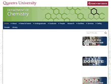 Tablet Screenshot of chem.queensu.ca