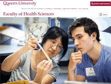 Tablet Screenshot of healthsci.queensu.ca