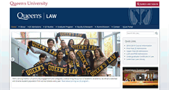 Desktop Screenshot of law.queensu.ca