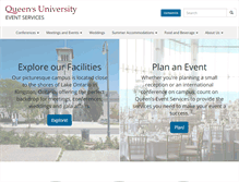 Tablet Screenshot of eventservices.queensu.ca